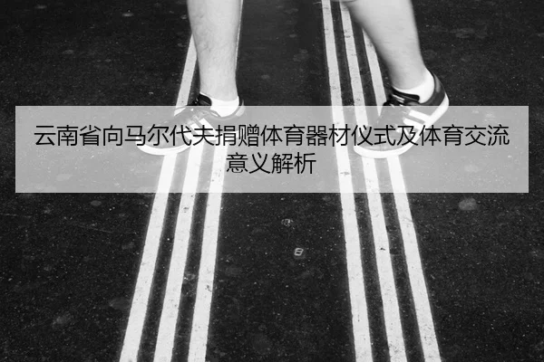 云南省向马尔代夫捐赠体育器材仪式及体育交流意义解析